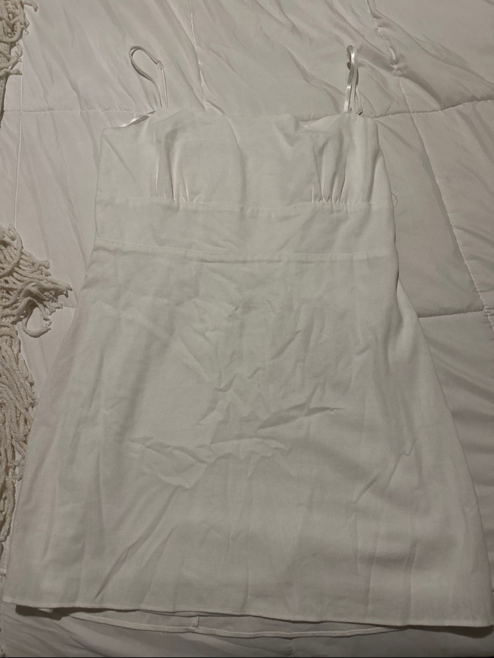 Altar'd State White Spaghetti Strap Mini Dress
